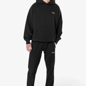 Pegador Signar Terry Raglan Washed Black White Hoodie