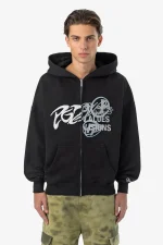 Pegador Wakun Boxy Washed Black Sweat Jacket