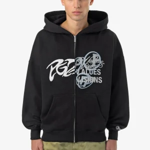 Pegador Wakun Boxy Washed Black Sweat Jacket