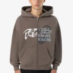 Pegador Wakun Boxy Washed Dust Brown Sweat Jacket