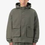 Pierce Boxy Tech Jacket Faded Olive