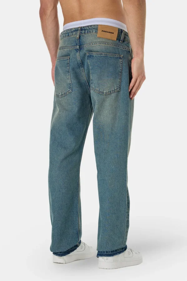 Presto Open Hem Jeans Washed Vintage Blue-2