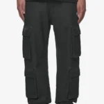 Preto Wide Cargo Pants Dyed Black