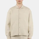Tate Structured Overshirt Washed Light Beige