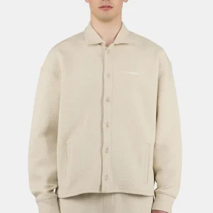 Tate Structured Overshirt Washed Light Beige