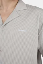 Troy Plissee Summer Shirt Pure Grey-2