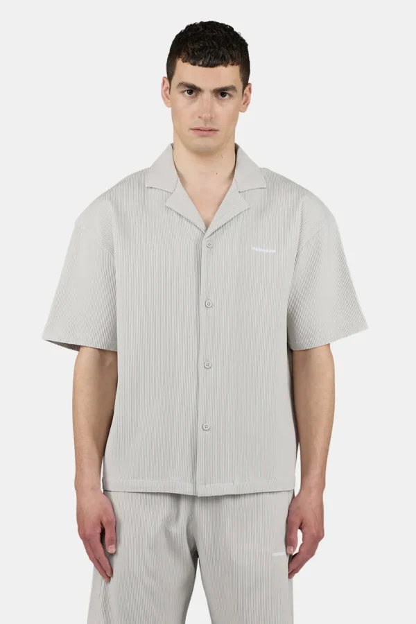 Troy Plissee Summer Shirt Pure Grey