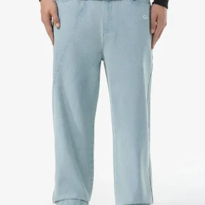 Waco Wide Baggy Jeans Sand Washed Blue