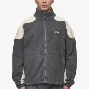 Willett Fleece Jacket Anthracite Light Beige