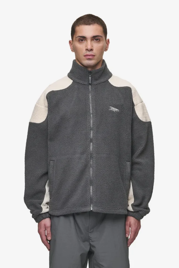 Willett Fleece Jacket Anthracite Light Beige