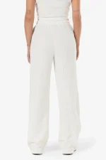 Amanda Rib Pants Washed Warm White-1