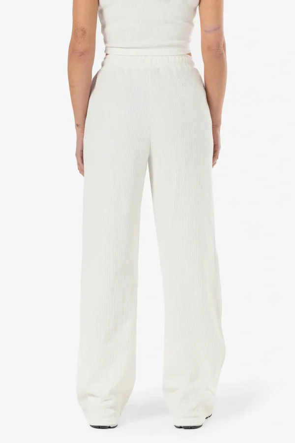 Amanda Rib Pants Washed Warm White-1