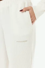 Amanda Rib Pants Washed Warm White-2