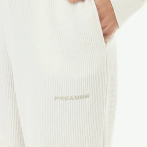 Amanda Rib Pants Washed Warm White-2