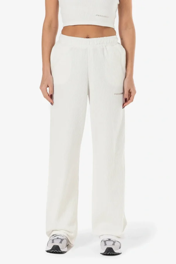Amanda Rib Pants Washed Warm White