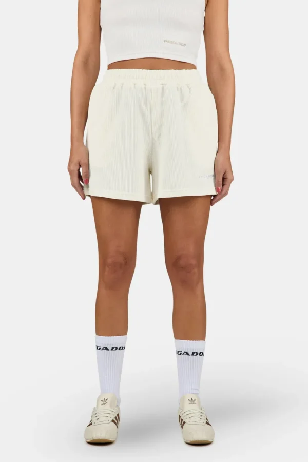 Amanda Rib Shorts Washed Unbleached