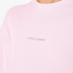 Amanda Rib Tee Washed Bubblegum-2