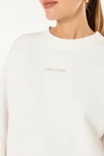 Amanda Rib Tee Washed Warm White-2