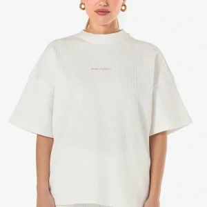 Amanda Rib Tee Washed Warm White