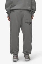 Amira High Waisted Sweat Pants Washed Deep Grey Black-1