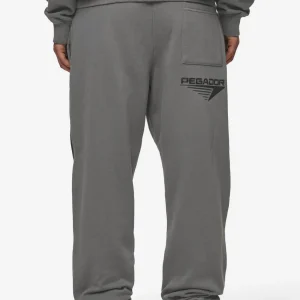 Amira High Waisted Sweat Pants Washed Deep Grey Black-1