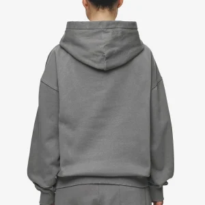 Amira Oversized Hoodie Washed Deep Grey Black-1