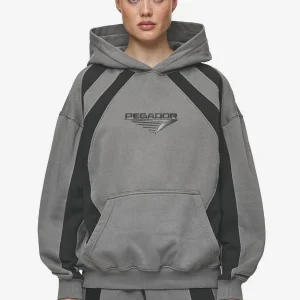 Amira Oversized Hoodie Washed Deep Grey Black