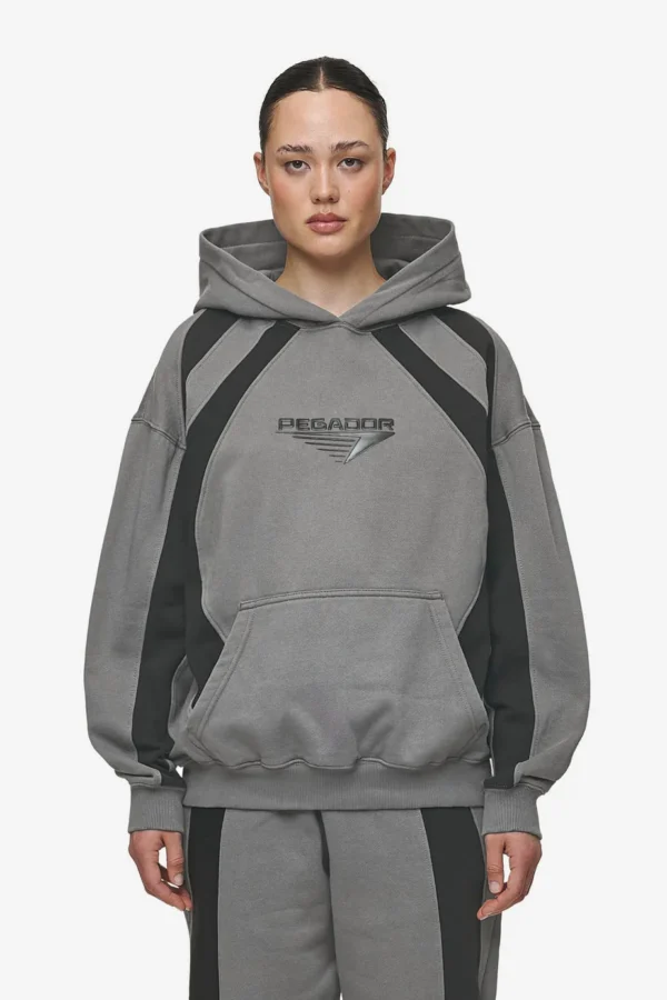 Amira Oversized Hoodie Washed Deep Grey Black