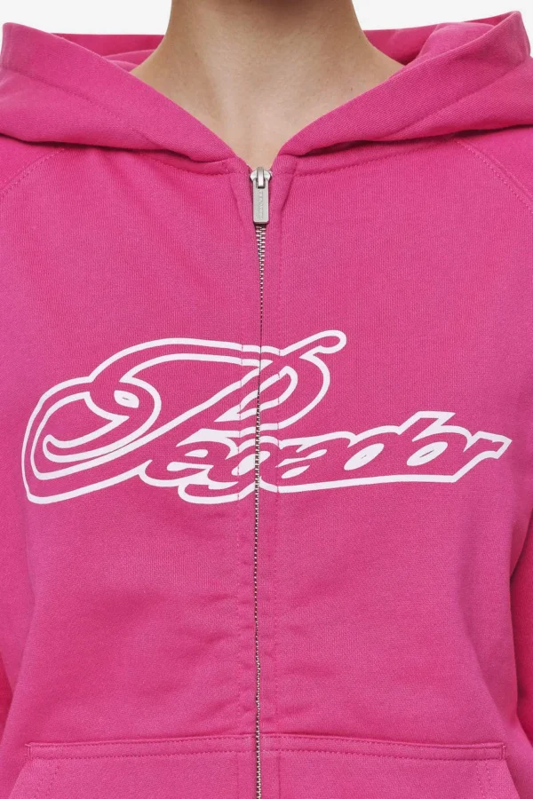 Anna Oversized Sweat Jacket Washed Digital Pink-1
