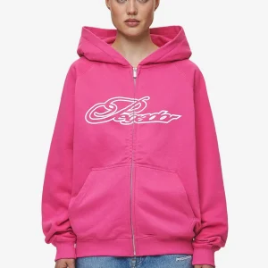 Anna Oversized Sweat Jacket Washed Digital Pink