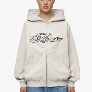 Anna Oversized Sweat Jacket Washed Moon Grey