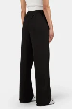 Anni Wide Sweat Pants Washed Black White-1