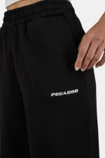 Anni Wide Sweat Pants Washed Black White-2