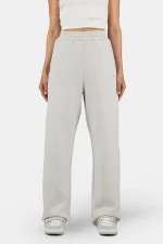 Anni Wide Sweat Pants Washed Pure Grey White