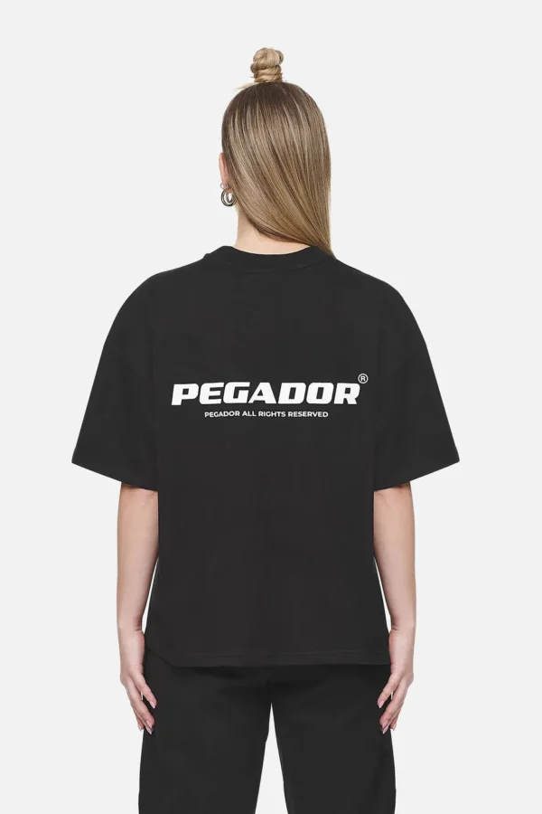 Arendal Logo Heavy Oversized Tee Black White-1