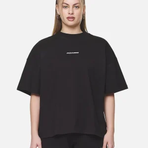 Arendal Logo Heavy Oversized Tee Black White