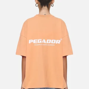 Arendal Logo Heavy Oversized Tee Washed Apricot White-1
