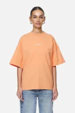 Arendal Logo Heavy Oversized Tee Washed Apricot White