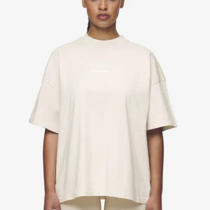 Arendal Logo Heavy Oversized Tee Washed Coast Sand White