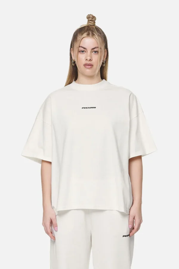 Arendal Logo Heavy Oversized Tee Washed Coconut Milk Black
