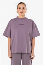 Arendal Logo Heavy Oversized Tee Washed Dusty Grape