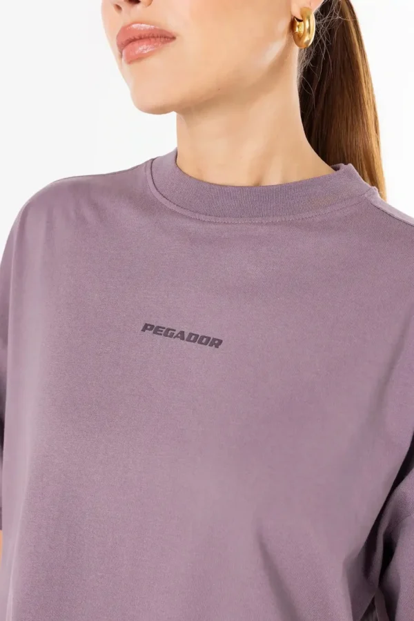 Arendal Logo Heavy Oversized Tee Washed Dusty Grape-2