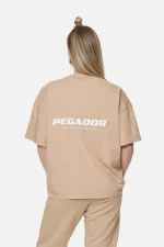 Arendal Logo Heavy Oversized Tee Washed Safari Sand White-1