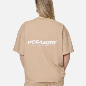 Arendal Logo Heavy Oversized Tee Washed Safari Sand White-1