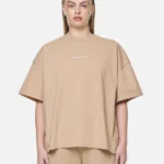 Arendal Logo Heavy Oversized Tee Washed Safari Sand White