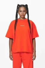 Arendal Logo Heavy Oversized Tee Washed Signal Red