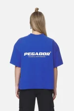 Arendal Logo Heavy Oversized Tee Washed True Blue White-1