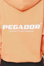 Pegador Atna Logo Oversized Washed Apricot White Hoodie - Image 2