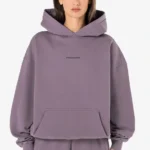 Atna Logo Oversized Hoodie Washed Dusty Grape