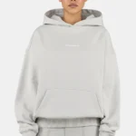 Atna Logo Oversized Hoodie Washed Pure Grey